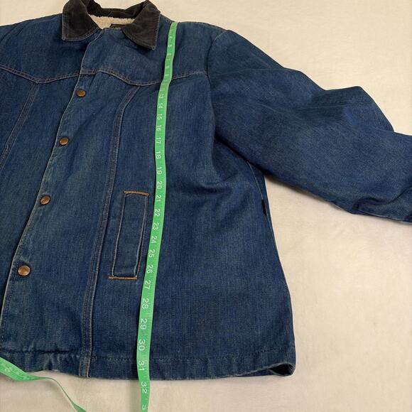 Vintage Wrangler Wrange Coat Denim Corduroy Sherpa Jacket Men’s Sz XXL 74254NV - Picture 6 of 15